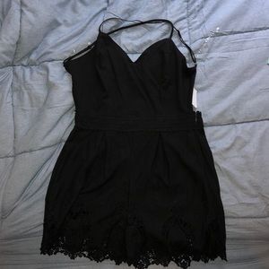 Black Lace Romper